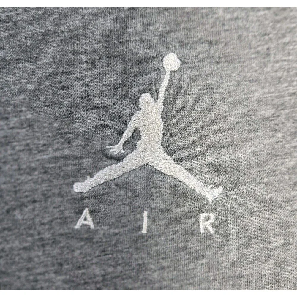 Mens Air Jordan Jumpman Embroidered Short Sleeve T-Shirt Gray XL 